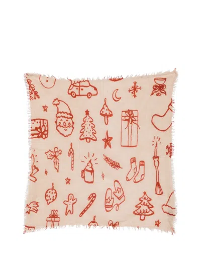 Mouleta Graphic-print Frayed Scarf In Gray