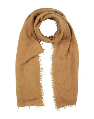 Mouleta Woman Scarf Camel Size - Cashmere In Sand