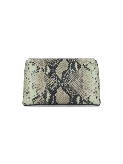 Mouliebre "carlottina" Python Print Handbag – Green