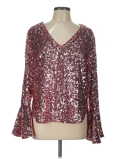 Pre-owned Moulinette Soeurs 3/4 Sleeve Blouse In Burgundy