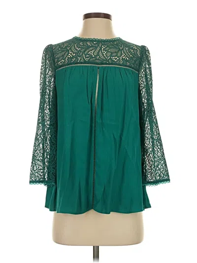 Pre-owned Moulinette Soeurs 3/4 Sleeve Blouse In Green
