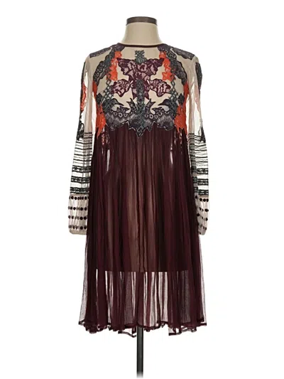 Pre-owned Moulinette Soeurs Cocktail Dress In Burgundy
