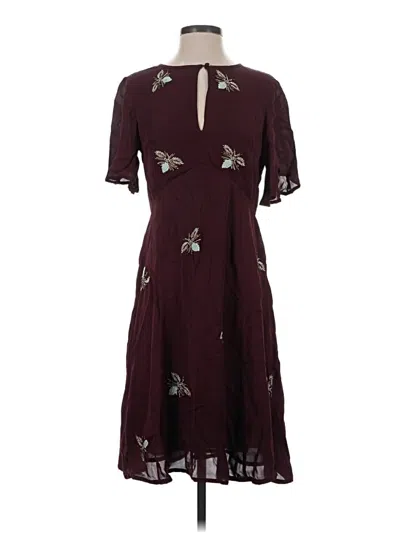 Pre-owned Moulinette Soeurs Cocktail Dress In Burgundy