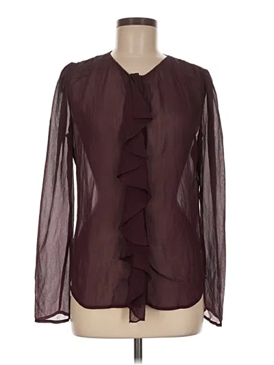 Pre-owned Moulinette Soeurs Long Sleeve Blouse In Burgundy
