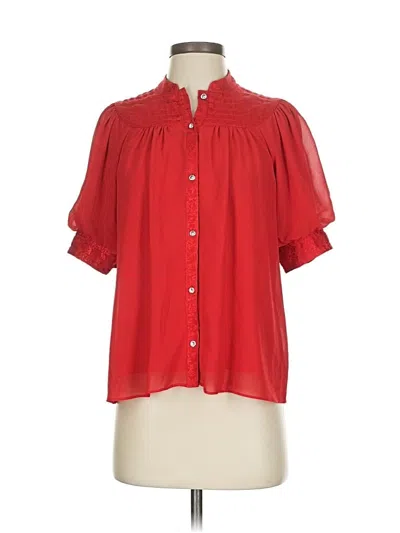 Pre-owned Moulinette Soeurs Short Sleeve Blouse In Red