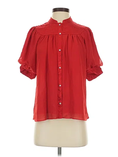 Pre-owned Moulinette Soeurs Short Sleeve Blouse In Red