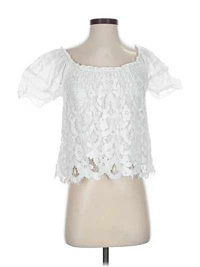 Pre-owned Moulinette Soeurs Short Sleeve Blouse In White