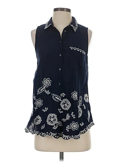 Pre-owned Moulinette Soeurs Sleeveless Button Down Shirt In Blue