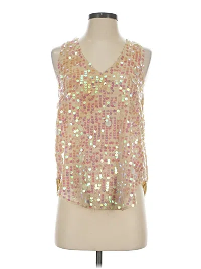 Pre-owned Moulinette Soeurs Sleeveless Top Gold Halter Neckline Tops