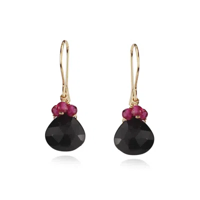 Mounir London Women's Black Onyx Drop Earrings