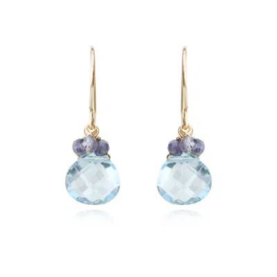 Mounir London Women's Blue Topaz Earrings