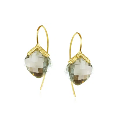 Mounir London Women's Green Amethyst Diya Earrings