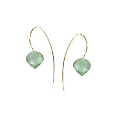 Mounir London Women's Green Amethyst Drop Earrings