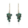 Mounir London Women's Green Malachite  Cluster Drop Earrings In Green