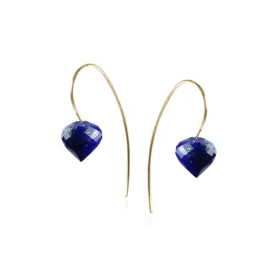 Mounir London Women's Lapiz Blue Minaret Earrings