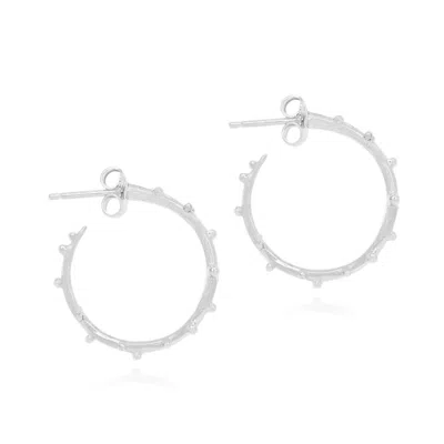 Mounir London Women's Sterling Silver Hoop Earrings