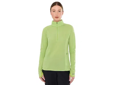 Mountain Hardwear Airmeshtm 1/2 Zip Women's T Shirt Bright Lichen: Xl, Polyester In Animal Print