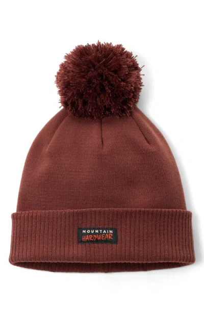 Mountain Hardwear Aprespro Pom Beanie In Brown