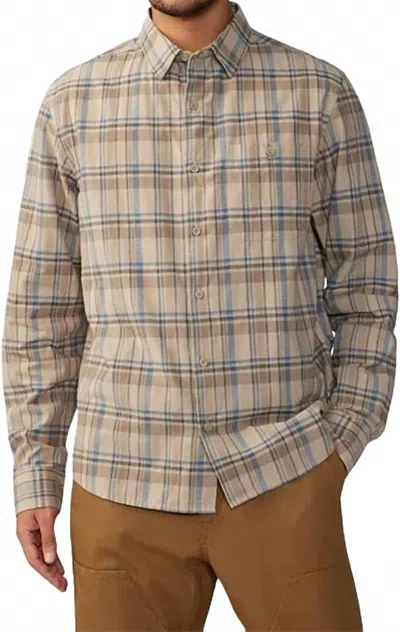 Mountain Hardwear Big Cottonwood Long Sleeve Shirt In Badlands Trailhead Plaid In Animal Print