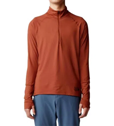 Mountain Hardwear Butter Up Half Zip Sweatshirt In Iron Oxide In Brown