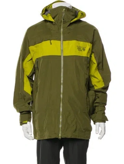 Pre-owned Mountain Hardwear Colorblock Pattern Parka In Green