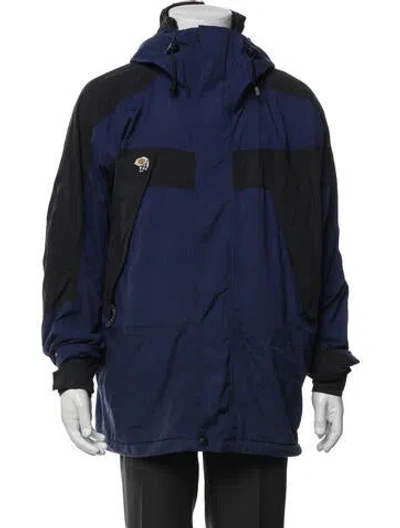 Pre-owned Mountain Hardwear Colorblock Pattern Windbreaker In Blue