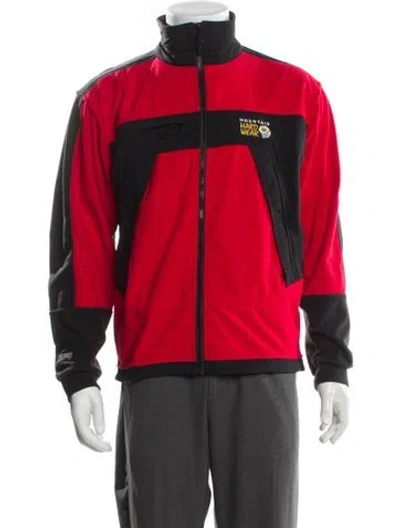 Pre-owned Mountain Hardwear Colorblock Pattern Windbreaker W/ Tags In Red