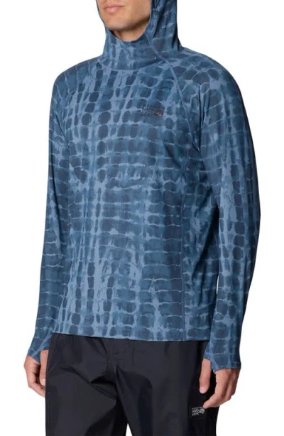 Mountain Hardwear Crater Lake Long Sleeve Hoodie In Blue