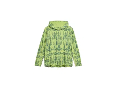 Mountain Hardwear Crater Laketm Long Sleeve Hoody Women's Sweatshirt Bright Lichen Shadowdye Xs Print: 3xl In Green