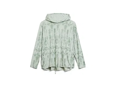 Mountain Hardwear Crater Laketm Long Sleeve Hoody Women's Sweatshirt Gamma Grey Shadowdye Xs Print: 3xl, Elastane/jers In Animal Print