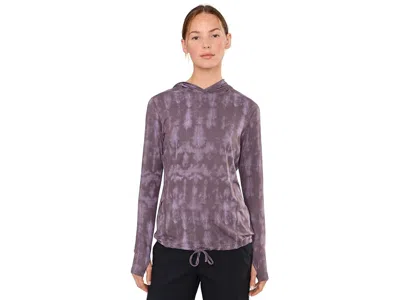 Mountain Hardwear Crater Laketm Long Sleeve Hoody Women's Sweatshirt Purple Sage Shadowdye Xs Print: Sm, Jersey/polyes In Pink