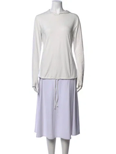 Pre-owned Mountain Hardwear Crew Neck Long Sleeve Hoodie In White