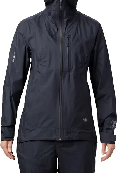Mountain Hardwear Exposure 2 Gore-tex Paclite Plus Jacket In Dark Storm In Blue