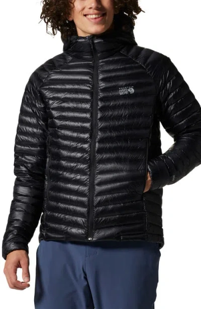 Mountain Hardwear Ghost Whisperer Packable 800-fill-power Down Hooded Jacket In Black
