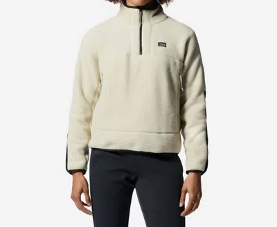 Mountain Hardwear Hicamp Fleece 1/2 Zip Top In Wild Oyster In White