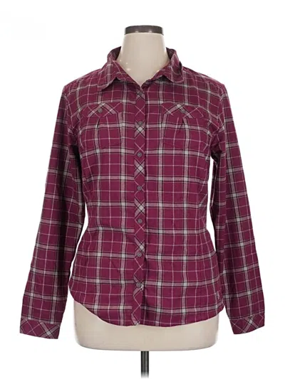 Pre-owned Mountain Hardwear Long Sleeve Blouse In Burgundy