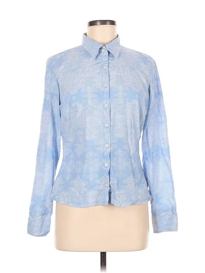 Pre-owned Mountain Hardwear Long Sleeve Button Down Shirt In Blue