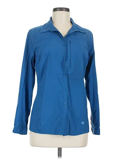 Pre-owned Mountain Hardwear Long Sleeve Button Down Shirt In Blue