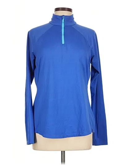 Pre-owned Mountain Hardwear Long Sleeve Polo Shirt In Blue