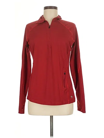 Pre-owned Mountain Hardwear Long Sleeve Polo Shirt In Red