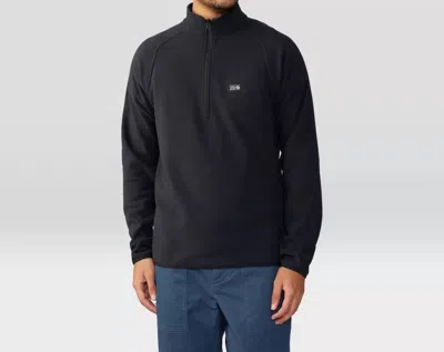 Mountain Hardwear Men's Microchill 1/4 Zip Pullover Sweatshirt In Black