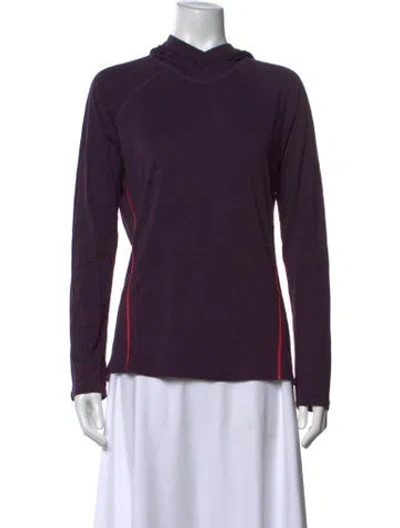Pre-owned Mountain Hardwear Merino Wool Crew Neck Hoodie In Purple