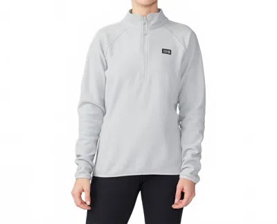 Mountain Hardwear Microchill 1/4 Zip Pullover Fleece Sweatshirt In Glacial Heather In Gray