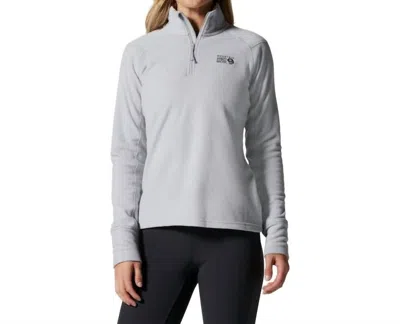 Mountain Hardwear Microchill 1/4 Zip Pullover In Glacial Heather In White