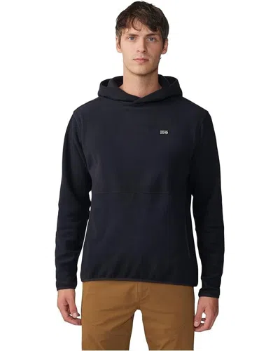Mountain Hardwear Microchill Hoodie Men'sblack Long Sleeve Pullover Erk1554 In Blue