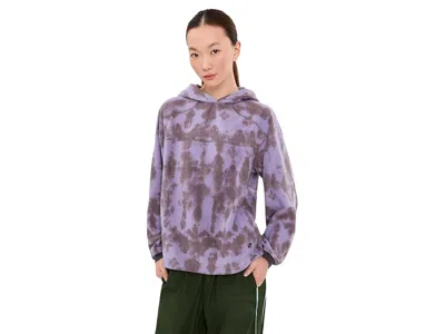 Mountain Hardwear Microchilltm Hoody Women's Sweatshirt Violet Stone Shadowdye Print: Md, Polyester In Multi