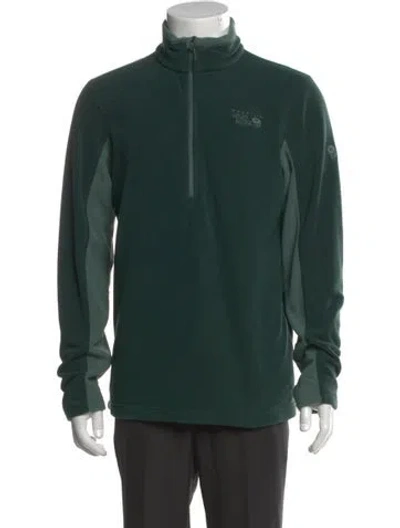 Pre-owned Mountain Hardwear Mock Neck Long Sleeve Pullover In Green