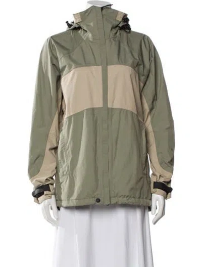 Pre-owned Mountain Hardwear Nylon Colorblock Pattern Utility Jacket In Green