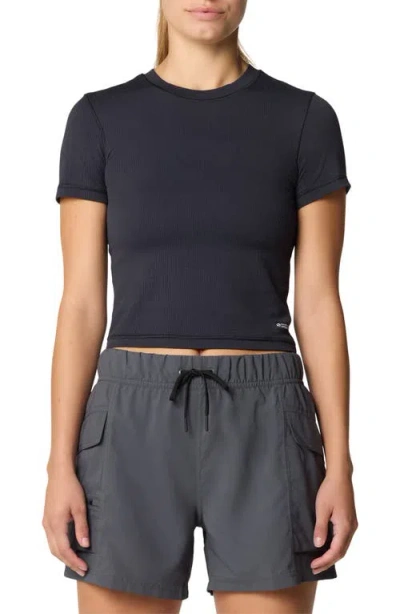 Mountain Hardwear Peak Knit Short Sleeve Tee In Black