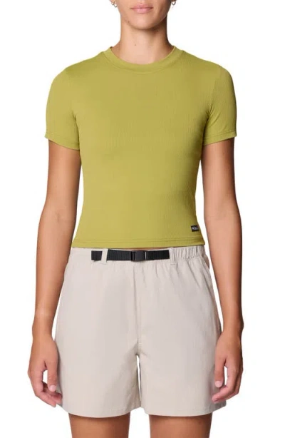 Mountain Hardwear Peak Knit Short Sleeve Tee In Green
